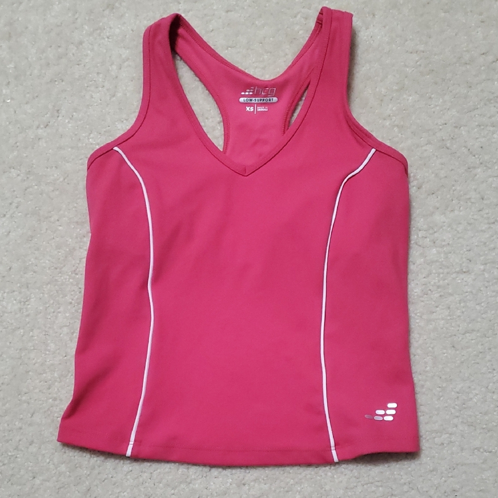 BCG Fuchsia Low-Support Racerback Top